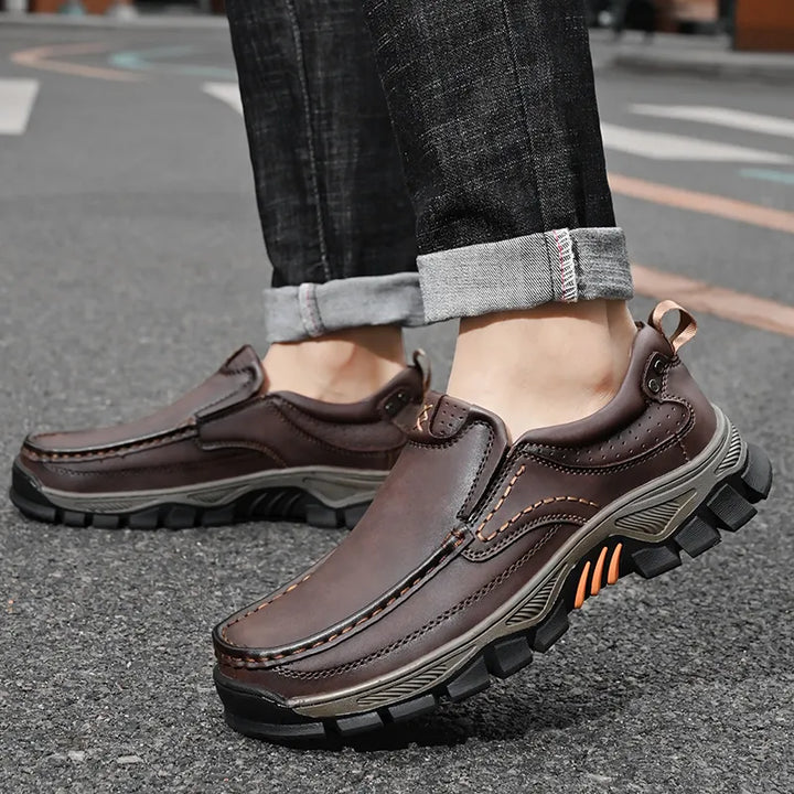 2024 New Men's Orthopedic Comfortable Casual Genuine Leather Slip On Loafers