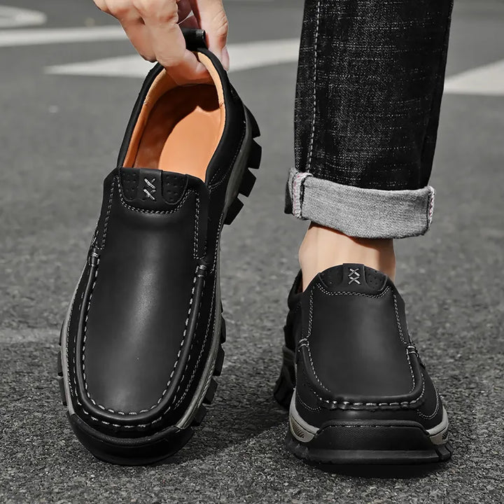 2024 New Men's Orthopedic Comfortable Casual Genuine Leather Slip On Loafers